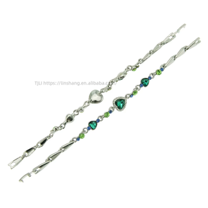 New Heart of the Ocean Love Heart Colored Rhinestone Ladies Girlfriend <b>Bracelet</b> - Product Image 5