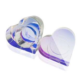 新型专业专利所有权指甲水晶玻璃杯带盖Dappen盘OEM AB彩色心形指甲单体液体Dappen盘 - Product Image 1