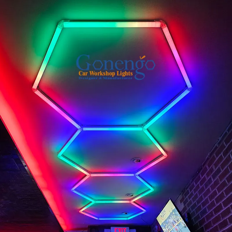 Tubo de iluminación Led para club nocturno, luz hexagonal de Color cambiable de buena calidad para tienda, supermercado, Rgb