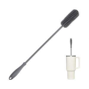 15.7" 40cm Gray Silicone Bottle <b>Brush</b> <b>for</b> <b>Cleaning</b> Stanley Hydroflasks Glass Thermoses Sports Bottles Vase Glassware Narrow - Product Image 1