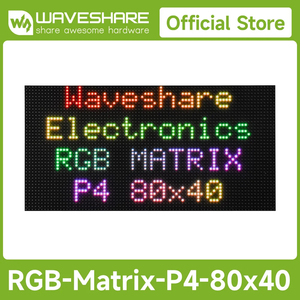 แผงเมทริกซ์ LED สีเต็มรูปแบบ RGB ของเวฟแชร์ระยะพิทช์ 4 มม., 80×40 พิกเซล, ปรับความสว่างได้ K529 - Product Image 2