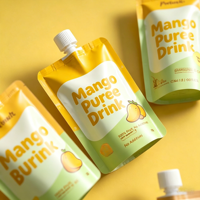 Sachets personnalisés réutilisables pour aliments pour bébés, jus, yaourt, emballage de boissons, pochettes à bec verseur