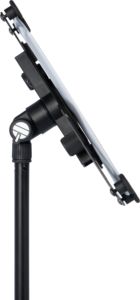QUIK LOK - LPH/007, <b>Tablet</b> <b>Stand</b>, Heavy Duty Steel, 360 Adjustable Aluminum Holder, Adjustable Height (65-146 Cm), Matte Black - Product Image 3