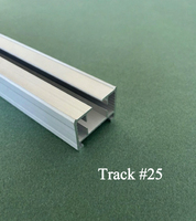 Piste Ugrace # Rail de rideau de plafond en aluminium silencieux et durable, 25 pièces, usage domestique et commercial, gris, longueur et forme personnalisables