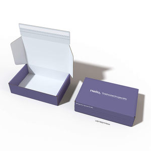 Embalaje de papel de cartón corrugado reciclable Tira de rasgado Impreso autosellado Mailer Envío Caja de regalo con logotipo personalizado - Product Image 5