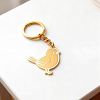 Porte-clés en alliage de zinc avec logo personnalisé, sérigraphie, plaqué or, imperméable et léger, pour cadeaux de vacances