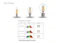 Livraison rapide Stock G45 E27 Ampoule LED à filament Edison 4W 470lm 2700K Blanc chaud CRI80 Dimmable Garantie 3 ans pour utilisation hôtelière