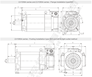 ZJY265 มอเตอร์แกนหมุนอิเล็กทรอนิกส์ GSK ซีรีส์มอเตอร์ คอนโทรลเลอร์ CNC มอเตอร์ 3 เฟส - Product Image 5