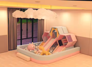 Beilai Offre Spéciale Mini petit 100 20 60 m² jeu doux enfants aire de jeux ensemble intérieur enfants aire de jeux toboggan pour tout-petit - Product Image 2