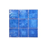 Nouveau mélange bleu piscine carrelage mural conception carreaux de mosaïque en céramique naturel pour salle de bain hôtel décorations murales