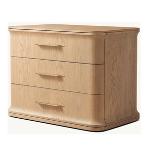 BARON RHMAKER Modern Luxury Closed Nightstand with 3 Drawers Wood Bedroom Furniture for Hotel & Living Room Use - Product Image 3
