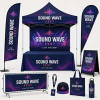 Paquete de Exhibición Personalizado para Eventos con Carpa Plegable, Banner, Cubierta para Mesa, Bandera para Festival, Stand de Patrocinador, Promoción