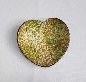 Natural <b>Coconut</b> <b>Shell</b> Heart Shaped Bowl with Lacquer Finish Handmade Decorative Bowl for Candy Nuts Jewelry Holder - Product Image 3