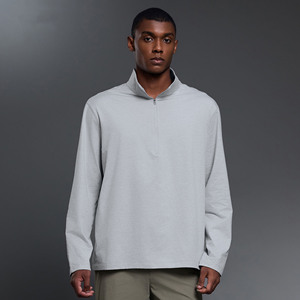 Nouvelle veste de sport pour homme à col montant et demi-zip, coupe ample, extensible dans les quatre sens, respirante, décontractée, pour la gym, le fitness et la course à pied - Product Image 4