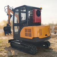 Mesin Excavator Mini Crawler, Mesin Penggali Kecil, Bersertifikasi ISO CE dan Euro 5 EPA Kubota Mini 3 Ton Bagger