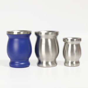 Yerba-taza <span class=keywords><strong>de</strong></span> té <span class=keywords><strong>de</strong></span> doble pared <span class=keywords><strong>de</strong></span> acero inoxidable, 4oz, 8oz, con aislamiento, Mate, calabaza argentina, taza <span class=keywords><strong>de</strong></span> viaje con Bombilla - Product Image 3