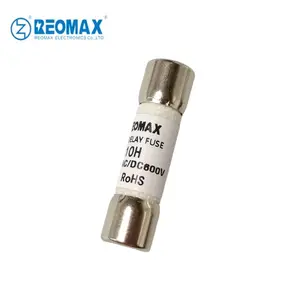 Reomax 10x38mm 퓨즈 125-1000V DC/AC 고전압 실린더 태양열 PV/EV/DMM 멀티미터 퓨즈 (UL, CE 인증서 포함)