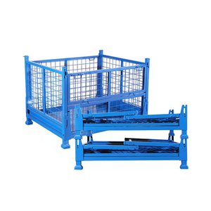 قفص تخزين معدني معدني مخصص من AOCHEN للحطب واجب متوسط قابل للطي ODM قفص مستودع شبكي قابل للطي - Product Image 1