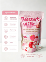 Poudre de Collagène Peptidique OEM Éclaircissante à la Fraise - Certifiée ISO, Hydratante et Éclaircissante pour la Peau, 18g, Multi-saveurs, Nutritive
