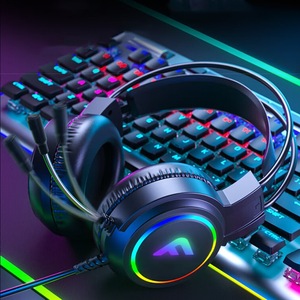 Fouder H1 Over Ear Wired Gaming Headset With <b>Mic</b> <b>For</b> <b>PC</b> Laptop Student Use RGB Lighting - Product Image 1