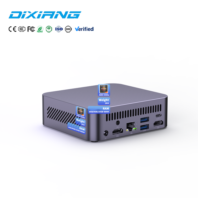 New DIXIANG Mini PC Ryzen 5 Gaming Mini PC Para Juegos 5500U 8GB 16GB Vega7 Ryzen 7 5800H Win11 Mini PC for Business and Gaming