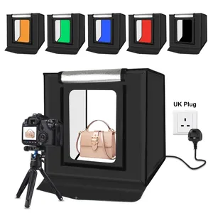 Luminosità regolabile Mini attrezzatura fotografica 40cm 60cm 75cm kit pieghevole portatile per Studio fotografico