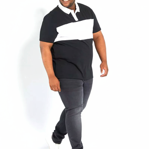 เสื้อโปโลขนาดใหญ่พิเศษสำหรับผู้ชายลายพลัสไซส์ - Product Image 1