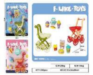 I-Like-Toys Chariot de courses en plastique pour enfants de 2-3 ans, ensemble de jeu d'imitation d'épicerie - Product Image 3