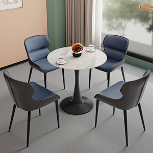 Table Ronde Moderne de Luxe en Métal avec Panneau en Pierre Style Café & Restaurant Mobilier pour Hôtels Salles de Séjour Fabriqué en Chine - Product Image 4