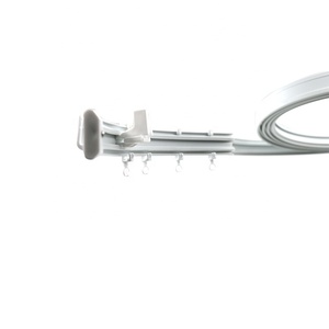 Rail de rideau en <span class=keywords><strong>PVC</strong></span> blanc flexible et moderne pour mariage et bar mitzvah avec rails incurvés pour <span class=keywords><strong>rideaux</strong></span> de fenêtre - Product Image 4