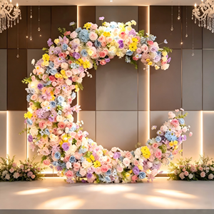 Meilleures ventes 2026 : Fleur en soie artificielle pour décoration de mariage et de fêtes, pour arche lunaire de scène de jardin Monet et décor de fond de bienvenue - Product Image 1