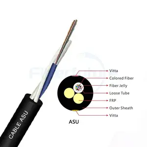 Fiberfuture Single Mode Antenne Glasvezelkabel 6 8 12 24Core Asu 120 Mini Adss Kabel Outdoor Optica Fiber