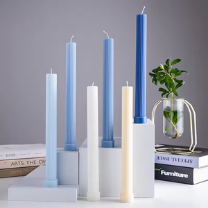 Wholesale 27cm Roman Column European Style Colorful Handmade Beeswax Soy Wax Pillar <b>Candle</b> Home Wedding Hotel Holiday Decoration - Product Image 1