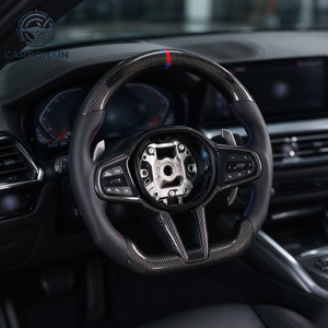 Volante de Coche Personalizado de Cuero y Fibra de Carbono para BMW X6 G06 X7 G07 G16 Serie 8 G87 M2 M1 M2 Lci F80 M3 G80 M5 M7 G20 - Product Image 6