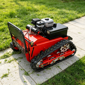 Tondeuse à fléaux RC 550 mm, <span class=keywords><strong>4</strong></span> temps, télécommandée, à essence, mini robot chenillé pour la coupe de l'herbe et des mauvaises herbes sur les pentes de jardin - Product Image 5