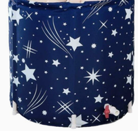Kain Bathtub Premium Starry Sky Blue Bonded 100% Poliester dengan Cetak Transfer Panas untuk Dekorasi Rumah