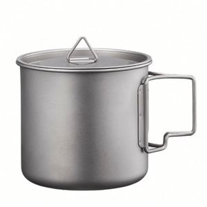 Taza de Agua de Titanio Puro, Taza de Té de Una Sola Capa para Acampar al Aire Libre, Taza de Titanio Plegable Portátil para Acampar, Diseño y Logotipo Personalizados - Product Image 1