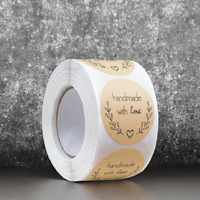 Autocollant d'emballage circulaire personnalisé pour logo de boulangerie, impression sur papier couché auto-adhésif, étiquette ronde pour sceller les aliments, rouleau d'autocollants