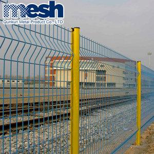 Durable <strong>Green</strong> Welded <strong>Wire</strong> Mesh Fence 3D Curvy <strong>Fencing</strong> System for School/ Background - Product Image 2