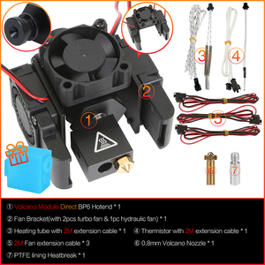 3DSWAY J-la salida Hotend Kit extremo caliente Kit con ventilador de refrigeración Ender 3 <span class=keywords><strong>E3d</strong></span> <span class=keywords><strong>V6</strong></span> Bowden extrusora 0,4/Filamento de 1,75mm <span class=keywords><strong>boquilla</strong></span> 3D piezas de la impresora - Product Image 3