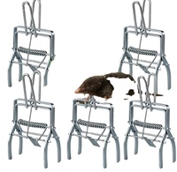 Piège à souris puissant à 16 ressorts en acier galvanisé, conception à ciseaux, piège à taupes, tueur de rats, répulsif anti-souris, contrôle anti-taupes