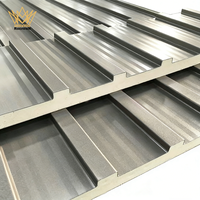 Panneau sandwich en aluminium ondulé isolé et résistant aux intempéries pour les toitures de fermes avicoles, chambres froides, ateliers et entrepôts
