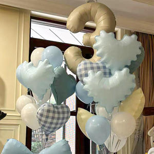Set <span class=keywords><strong>de</strong></span> Globos <span class=keywords><strong>de</strong></span> Aluminio con Diseño <span class=keywords><strong>de</strong></span> Ondas y Números, Color Blanco Leche, Estilo INS, para Decoración <span class=keywords><strong>de</strong></span> Fiestas <span class=keywords><strong>de</strong></span> Cumpleaños <span class=keywords><strong>de</strong></span> Niños y Niñas, Personalizable - Product Image 5