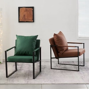 Sillón Individual Nórdico, Sofá Perezoso, Silla de Ocio Sencilla de Hierro de Lujo Ligero Italiano, Silla de Espera para Salón de Belleza - Product Image 3