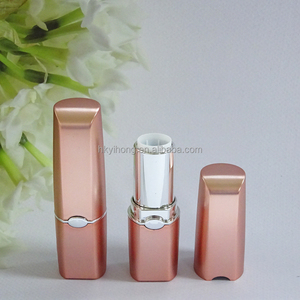 OEM Luxury Silver Circle Ring Cosmetic Packaging <b>Custom</b> Logo ABS Plastic <b>Lipstick</b> Tubes Empty 21.3mm Width Cosmetic Packaging - Product Image 1