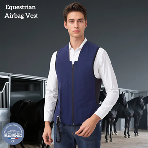 سترة تدريب خيول السباق في الهواء الطلق مع شعار مخصص، مزودة بوسادة هوائية للحماية، مصنوعة من السباندكس/النايلون، ملابس الفروسية - Product Image 6