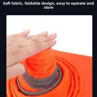 Cône de signalisation réfléchissant pliable et rétractable portable pour la sécurité routière en cas d'urgence, cône de signalisation de circulation, cône de sécurité routière, cône en forme de cornet de glace