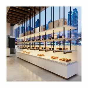 ตู้โชว์เค้กแบบมืออาชีพสำหรับร้านขนมหวาน ตู้โชว์กระจกสำหรับวางเค้กและขนมปัง - Product Image 1