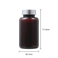 Bouteille en plastique PET de grande capacité 200 ml, résistante à l'humidité, pour capsules, conteneur de compléments alimentaires, étiquette privée pour le stockage des vitamines
