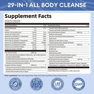 Poudre Détox Spectre Complet 29-en-1 pour le Soutien du <span class=keywords><strong>Foie</strong></span>, du Système Lymphatique, du Côlon et de l'Intestin, et la Gestion du Poids - Product Image 2